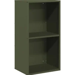 vidaXL Brandhoutrek 40x30x75 cm koudgewalst staal olijfgroen
