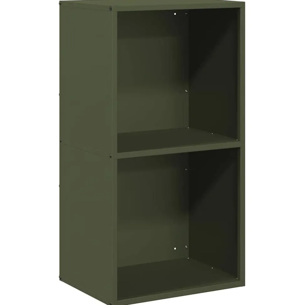 vidaXL Brandhoutrek 40x30x75 cm koudgewalst staal olijfgroen