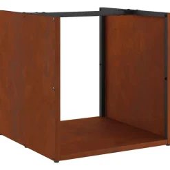 vidaXL Brandhoutrek 40x40x40 cm weervast staal