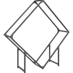 vidaXL Brandhoutrek 100x25x100 cm koudgewalst staal antracietkleurig