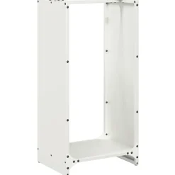 vidaXL Brandhoutrek 40x30x80 cm koudgewalst staal wit