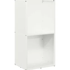 vidaXL Brandhoutrek 40x30x80 cm koudgewalst staal wit