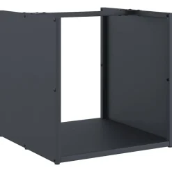 vidaXL Brandhoutrek 40x40x40 cm koudgewalst staal antracietkleurig