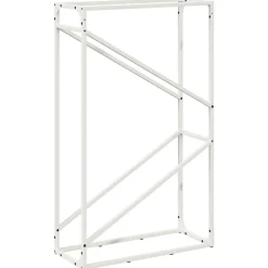 vidaXL Brandhoutrek 60x25x100 cm koudgewalst staal wit