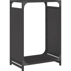 vidaXL Brandhoutrek 44x28x65 cm koudgewalst staal zwart