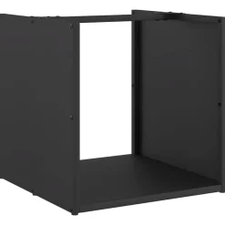 vidaXL Brandhoutrek 40x40x40 cm koudgewalst staal zwart
