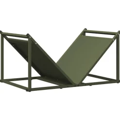 vidaXL Brandhoutrek 70x43x34,5 cm koudgewalst staal olijfgroen