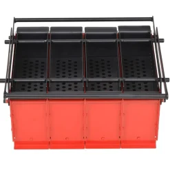 vidaXL Brikettenpers voor papier 38x31x18 cm staal zwart en rood