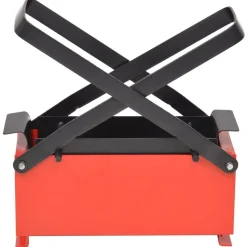 vidaXL Brikettenpers voor papier 34x14x14 cm staal zwart en rood