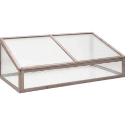 vidaXL Broeikas 110x56x39 cm vurenhout grijs