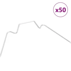 vidaXL Broeikasklemmen 50 st W type gegalvaniseerd staal