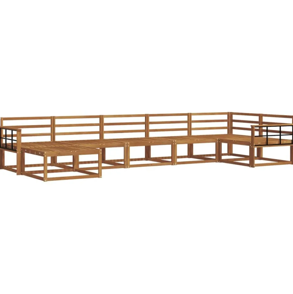 vidaXL Buiten bankenset 7 pcs Naturel Massief Acaciahout