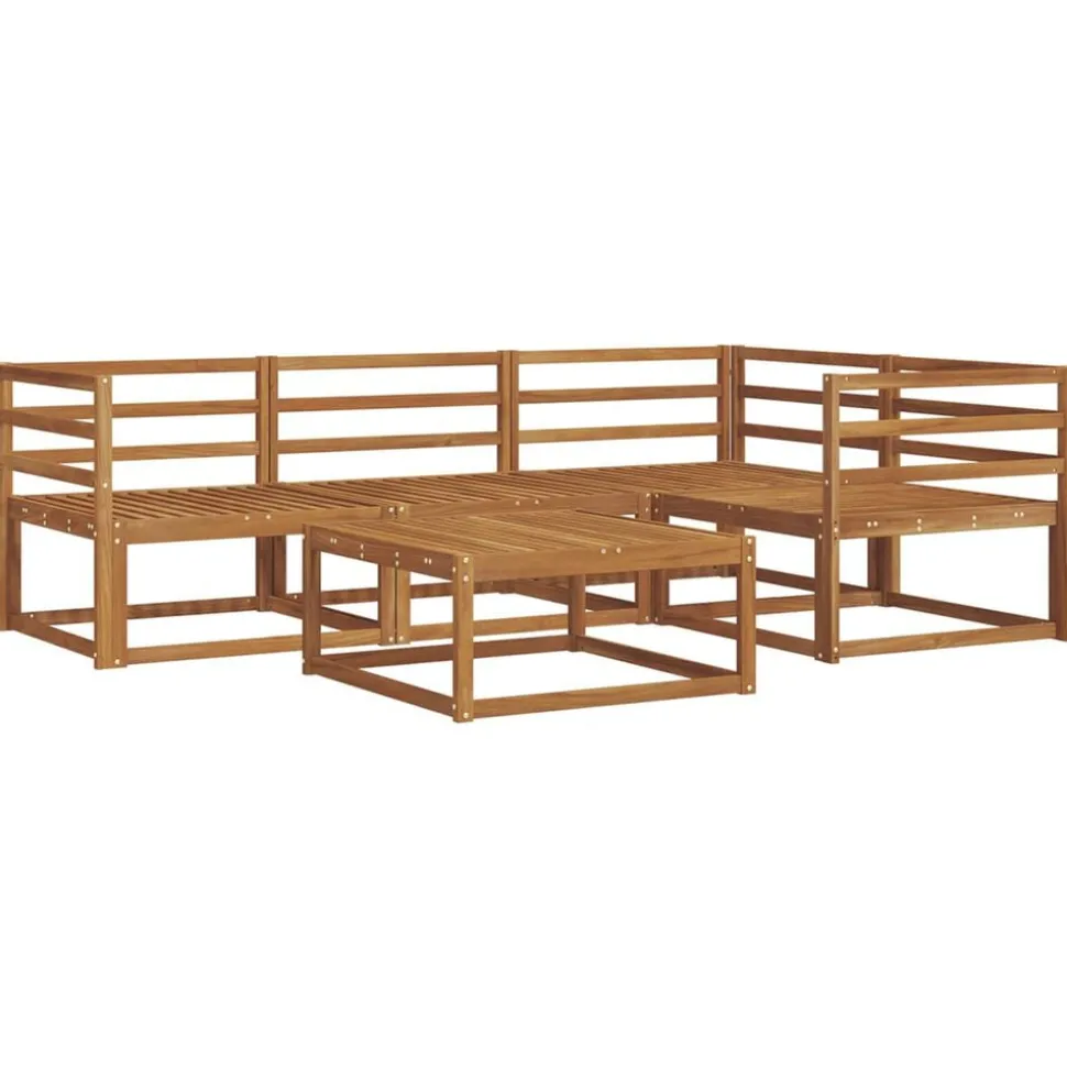 vidaXL Buiten bankenset 5 pcs Naturel Massief Acaciahout