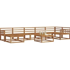 vidaXL Buiten bankenset 8 pcs Naturel Massief Acaciahout