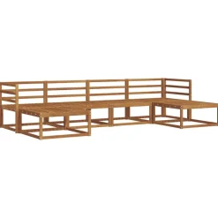 vidaXL Buiten bankenset 6 pcs Naturel Massief Acaciahout