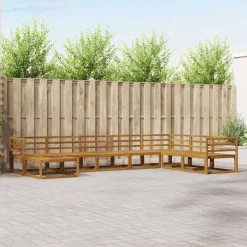 vidaXL Buiten bankenset 8 pcs Naturel Massief Acaciahout