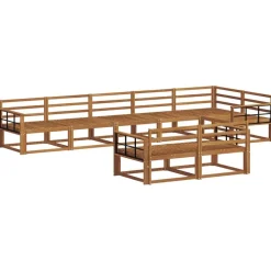 vidaXL Buiten bankenset 8 pcs Naturel Massief Acaciahout