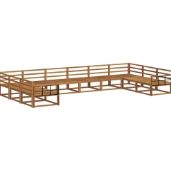 vidaXL Buiten bankenset 10 pcs Naturel Massief Acaciahout