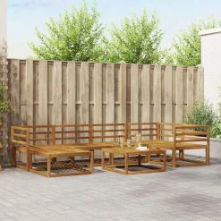 vidaXL Buiten bankenset 7 pcs Naturel Massief Acaciahout