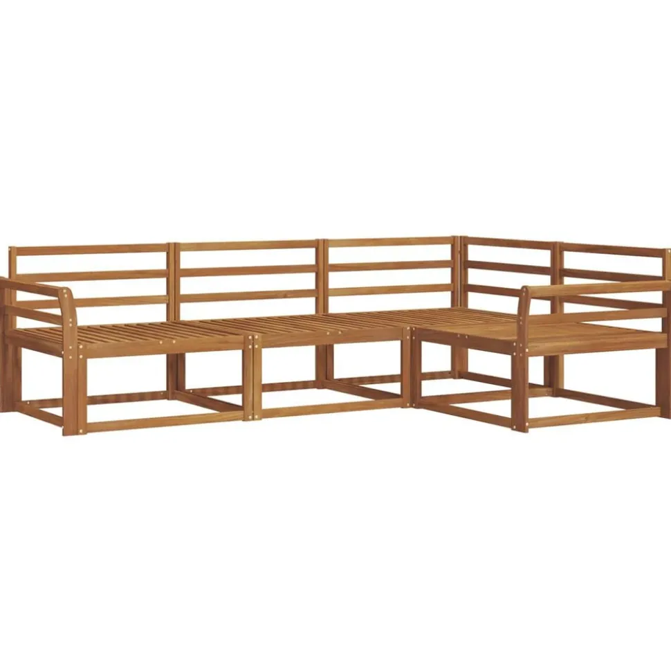 vidaXL Buiten bankenset 4 pcs Naturel Massief Acaciahout