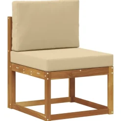 vidaXL Buiten bankenset 6 pcs Natuurlijk en Beige Bewerkt hout