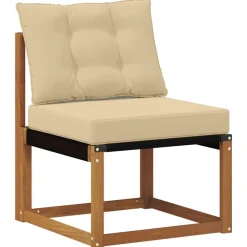 vidaXL Buiten bankenset met kussen 8 pcs Natuurlijk en Beige