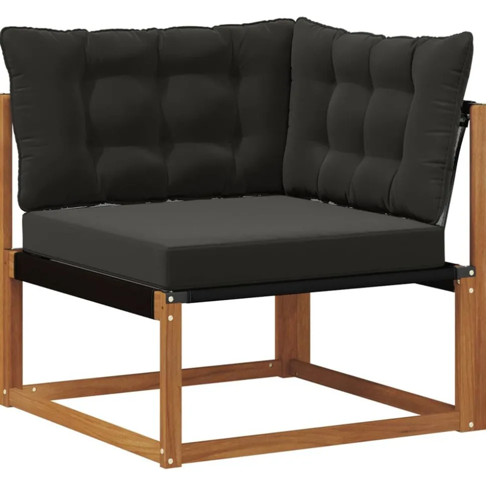 vidaXL Buiten Hoek Sofa Massief Acaciahout Naturel