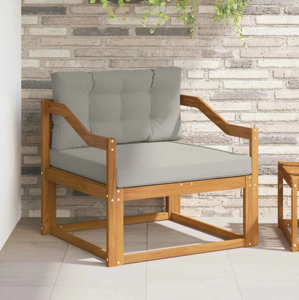 vidaXL Buiten Midden Sofa Massief Acaciahout Naturel