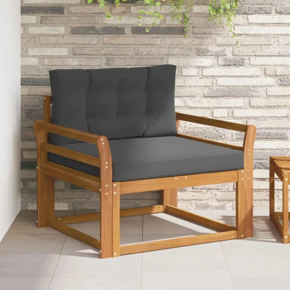 vidaXL Buiten Midden Sofa Massief Acaciahout Naturel