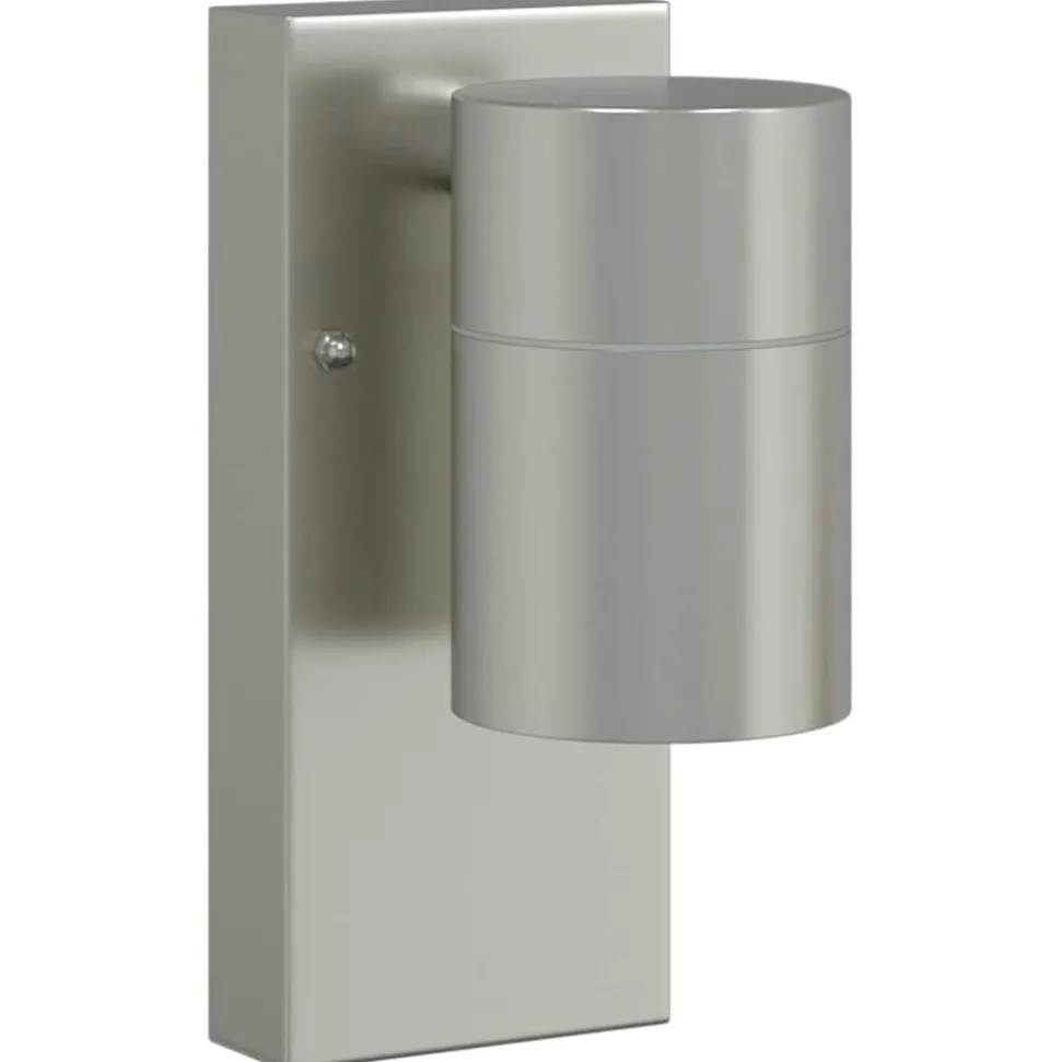 vidaXL Buiten Wandlamp Zilver 6,5 x 10,5 x 16 cm RVS en Glas