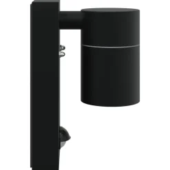 vidaXL Buiten Wandlamp Zwart 6,5 x 10,5 x 16 cm RVS en Glas