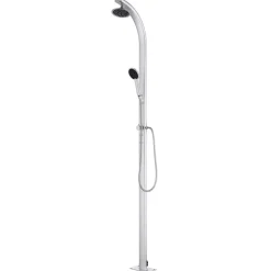 vidaXL Buitendouche met grijze basis 220 cm aluminium
