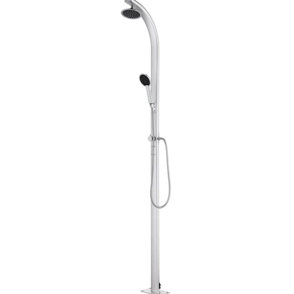 vidaXL Buitendouche met grijze basis 220 cm aluminium