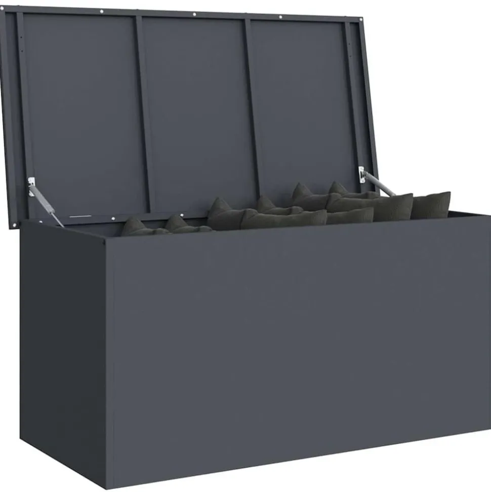 vidaXL Buitenopslagdoos Antraciet 100 x 50,5 x 50 cm Staal