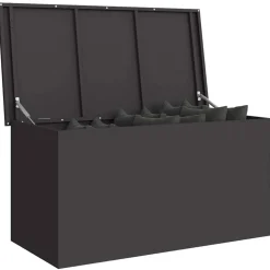 vidaXL Buitenopslagdoos Zwart 100 x 50,5 x 50 cm Staal