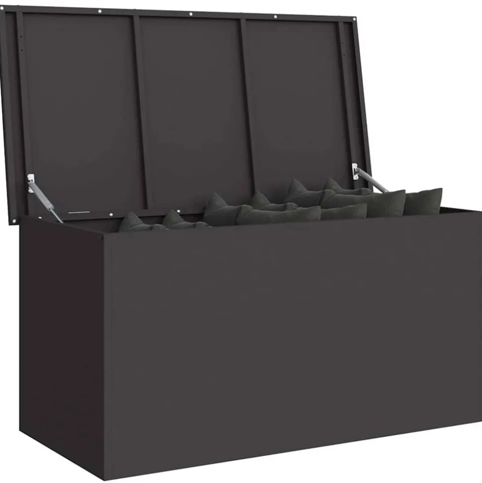 vidaXL Buitenopslagdoos Zwart 100 x 50,5 x 50 cm Staal