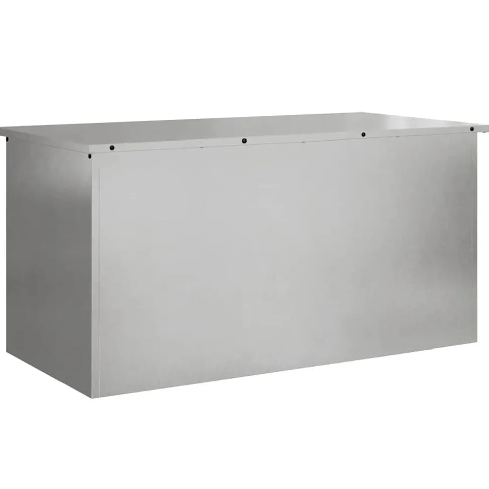 vidaXL Buitenopslagdoos Zilver 100 x 50,5 x 50 cm Staal