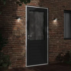 vidaXL Buitenwandlamp gegoten aluminium zwart