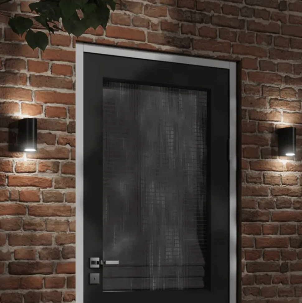 vidaXL Buitenwandlamp gegoten aluminium zwart