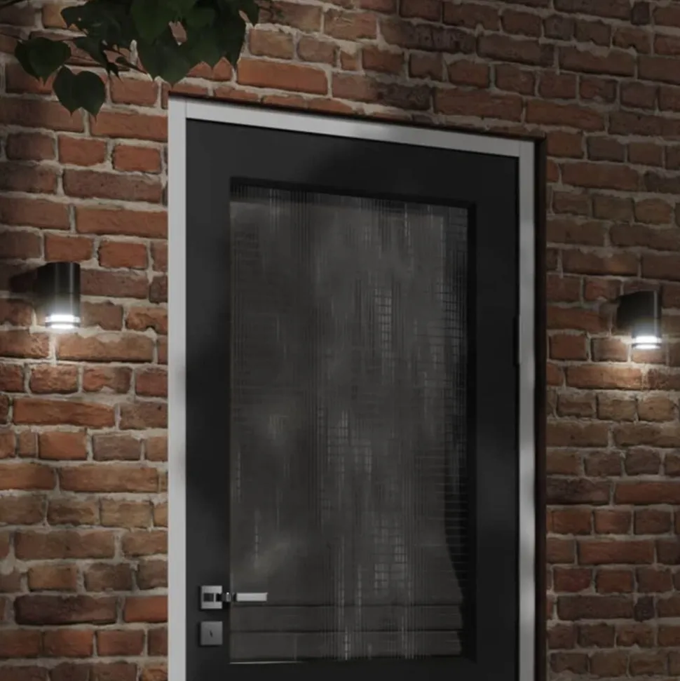vidaXL Buitenwandlamp gegoten aluminium zwart