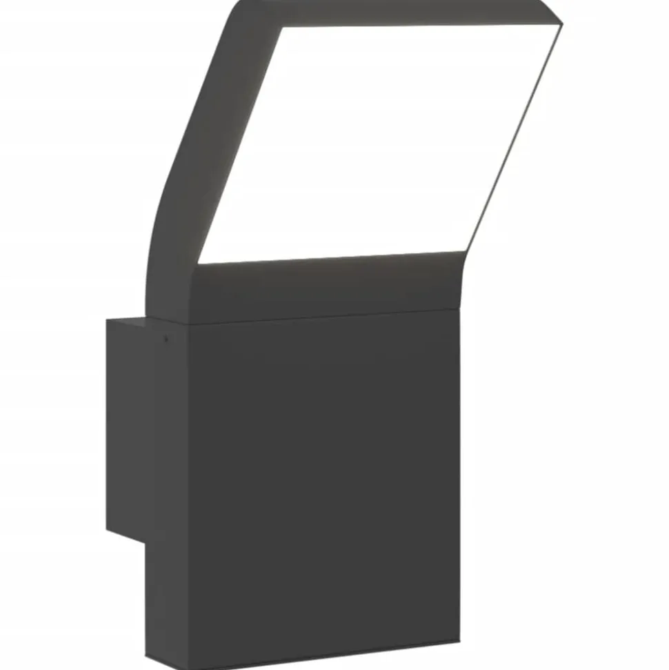 vidaXL Buitenwandlamp LED gegoten aluminium zwart
