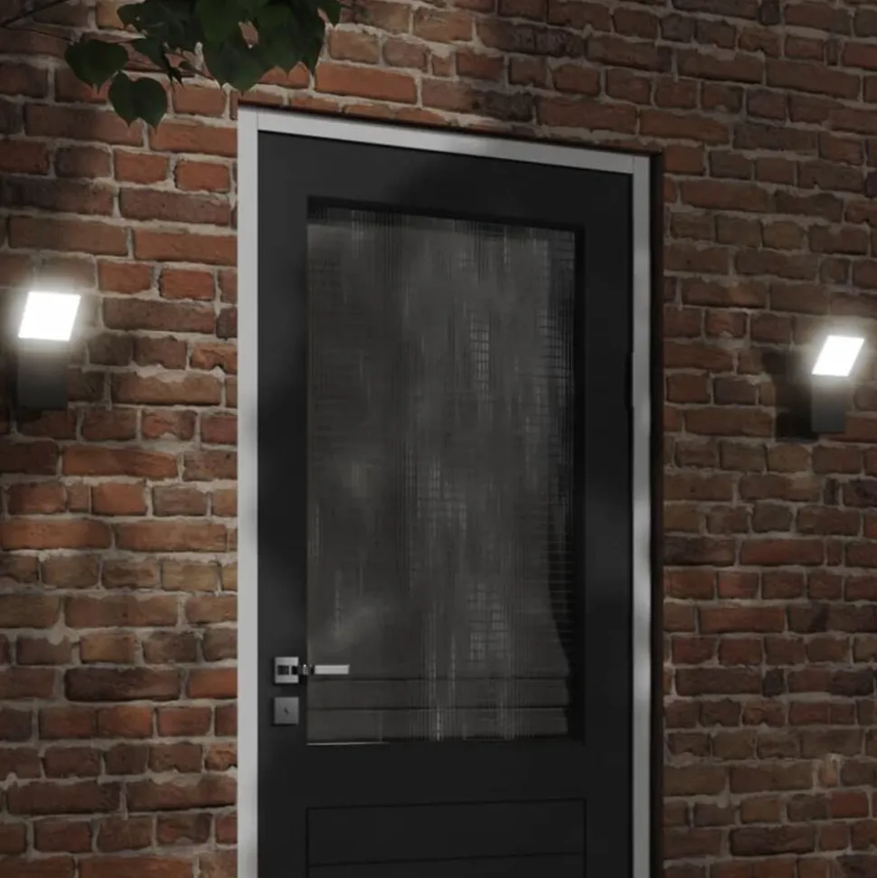 vidaXL Buitenwandlamp LED gegoten aluminium zwart