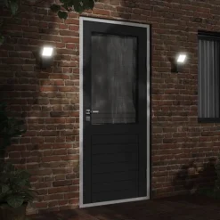 vidaXL Buitenwandlamp LED gegoten aluminium zwart
