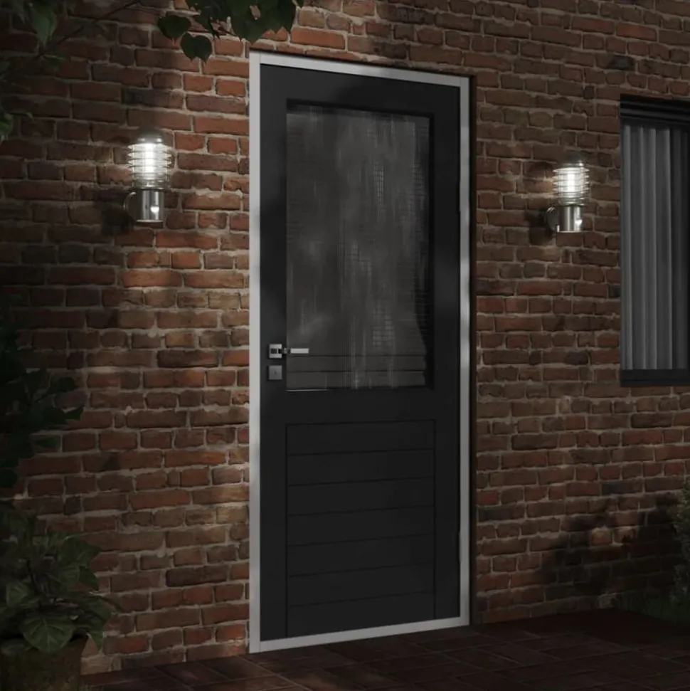 vidaXL Buitenwandlamp met sensor roestvrij staal zilverkleurig