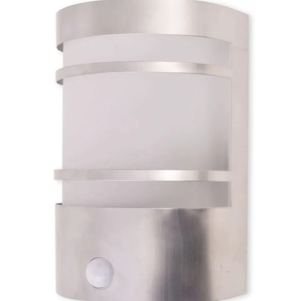 vidaXL Buitenwandlamp met sensor RVS