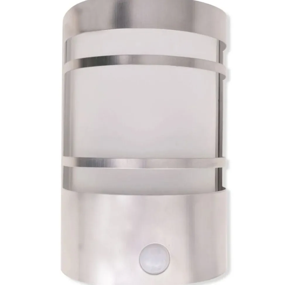 vidaXL Buitenwandlamp met sensor RVS