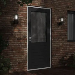 vidaXL Buitenwandlamp roestvrij staal zwart