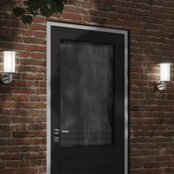 vidaXL Buitenwandlamp roestvrij staal zilverkleurig