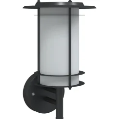 vidaXL Buitenwandlamp roestvrij staal zwart