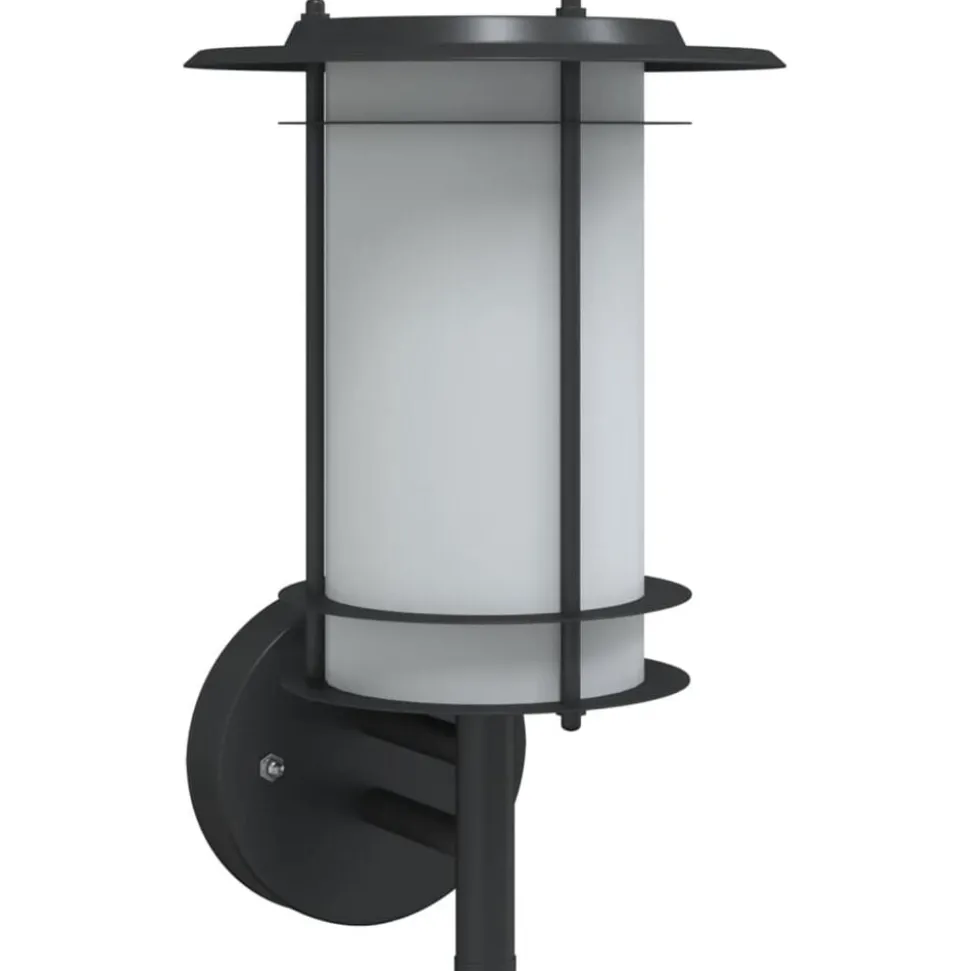 vidaXL Buitenwandlamp roestvrij staal zwart